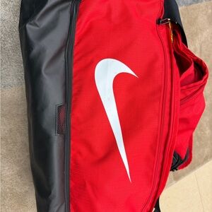 Nike Red and Black Duffel Bag